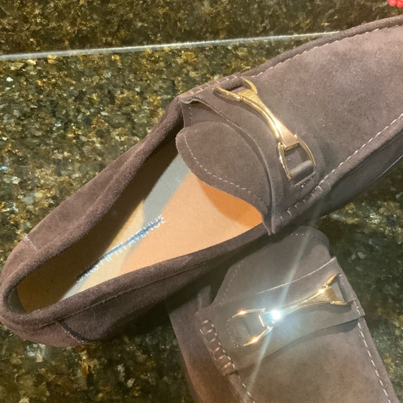 Saks Fifth Avenue Mens Brown Suede Slip on Shoes Sz. 11 main image 6
